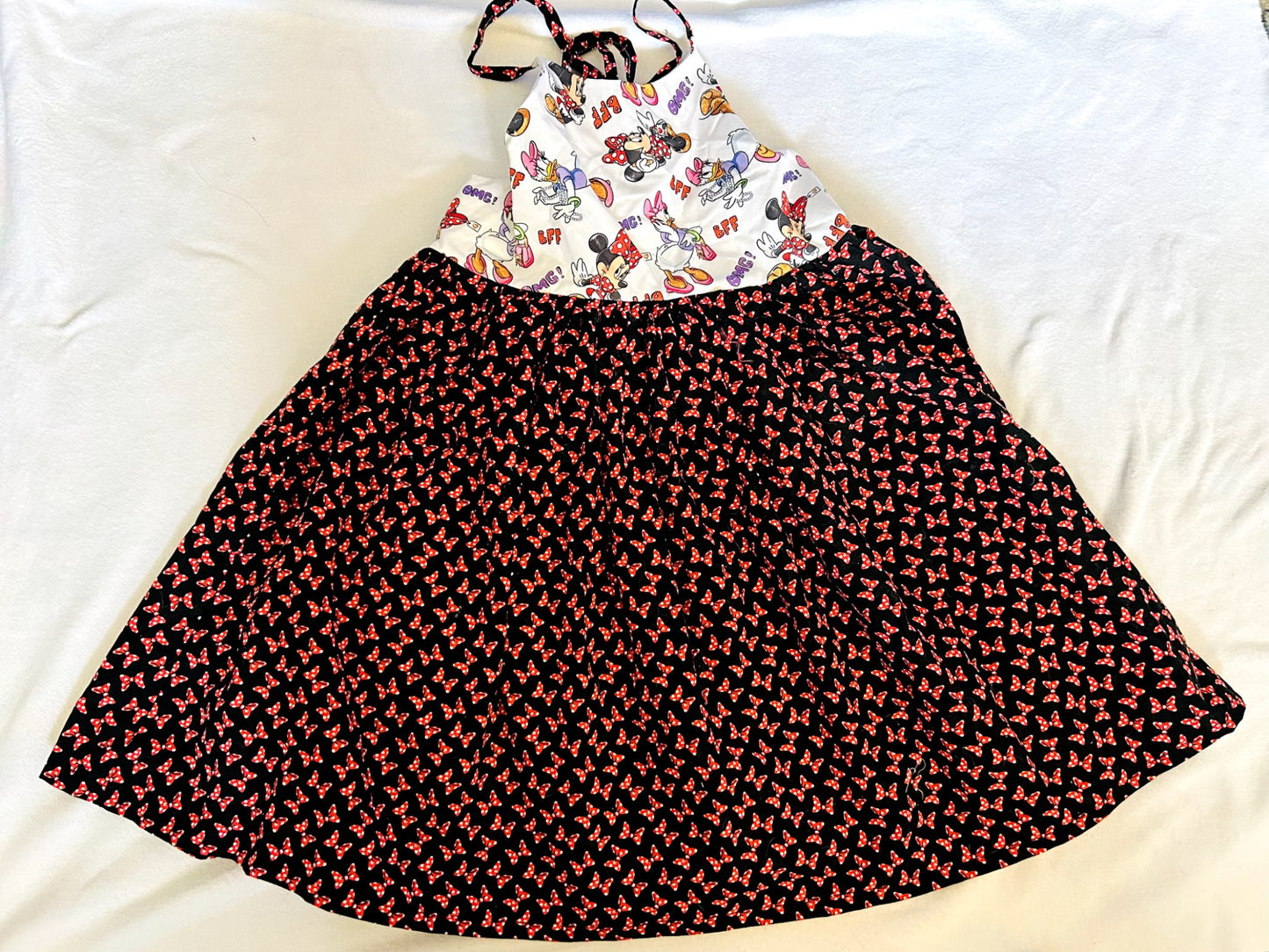 EUC - Small Shop, Tulle & Tiny, Adjustable Summer Dress, Disney Minnie & Daisy print, Size 6, retails $100, Kids 6/6X