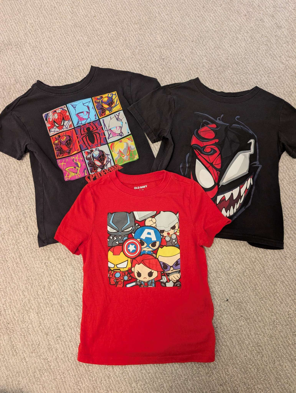 Marvel/Spiderman shirts, Kids 5/5T
