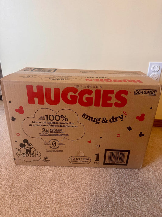 Huggies Snug & Dry Diapers – Size 1 – 250 Count