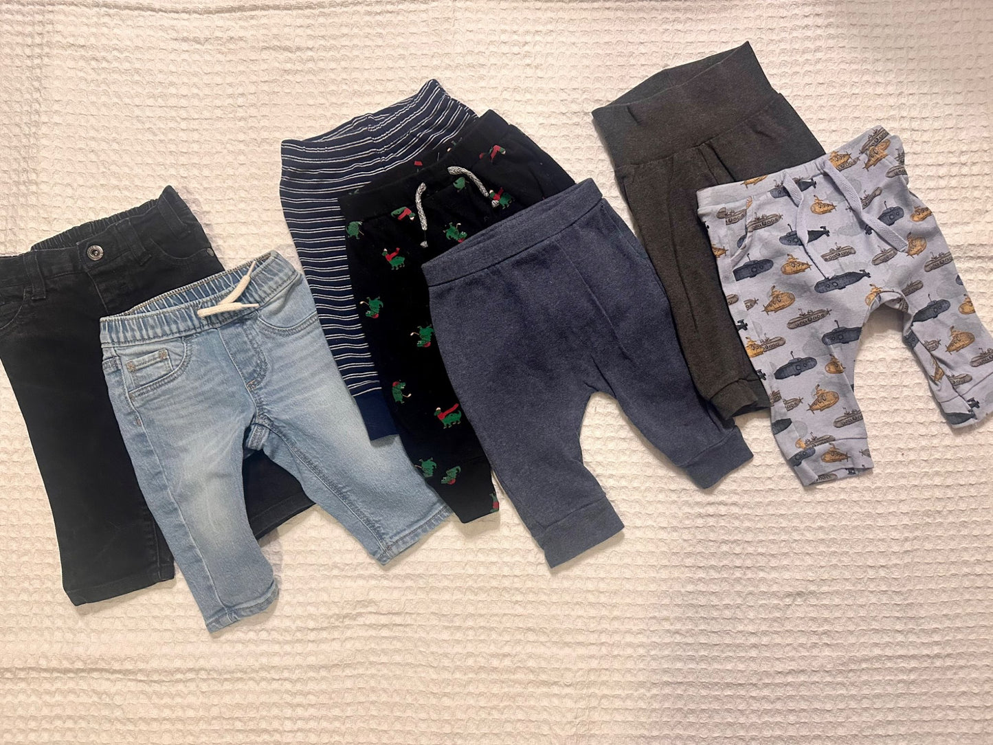 Baby Boy Pants Bundle – 3–6M – 8 Pairs, Kids 6 Month (3-6M)