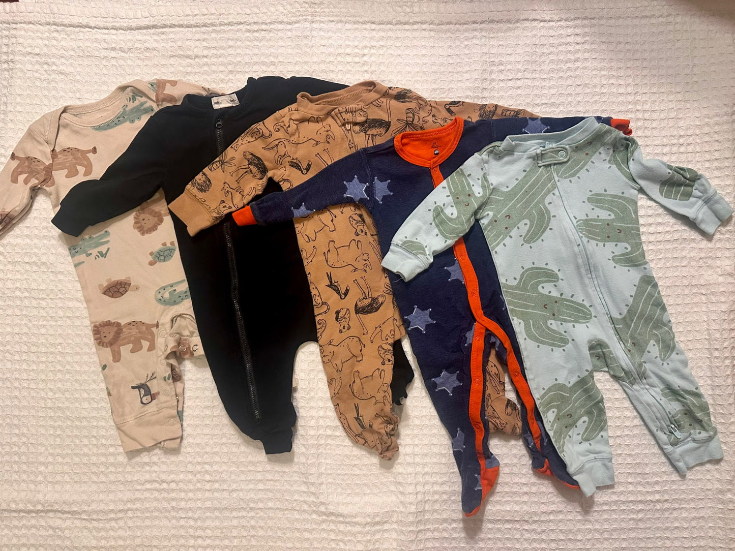 Baby Sleeper/Romper Bundle – 6M – 5 Pieces , Kids 6 Month (3-6M)