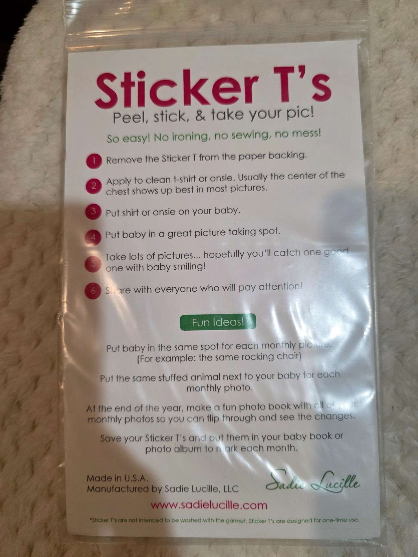 Sticker T's milestong stickers