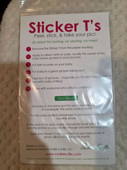 Sticker T's milestong stickers