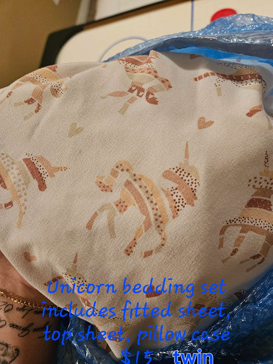 Unicorn bedding set twin