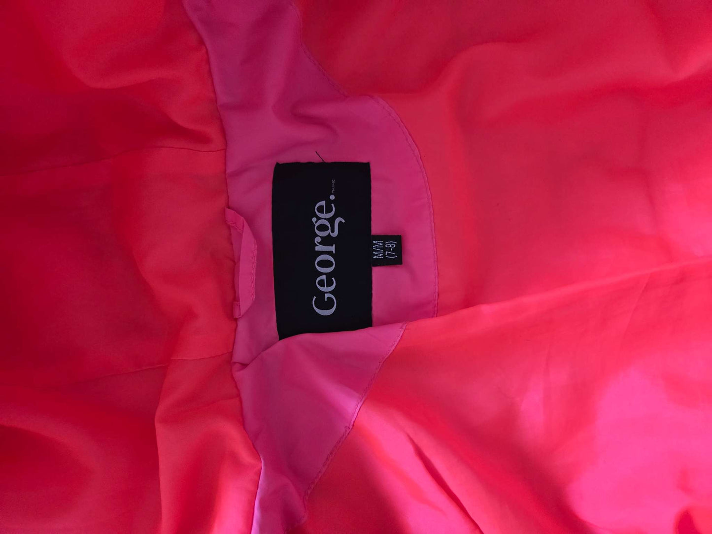 George Pink puffer jacket medium 7-8T, Kids 7