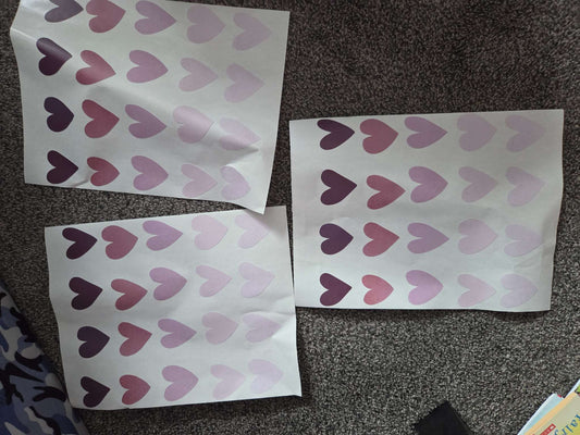 Heart wall decals