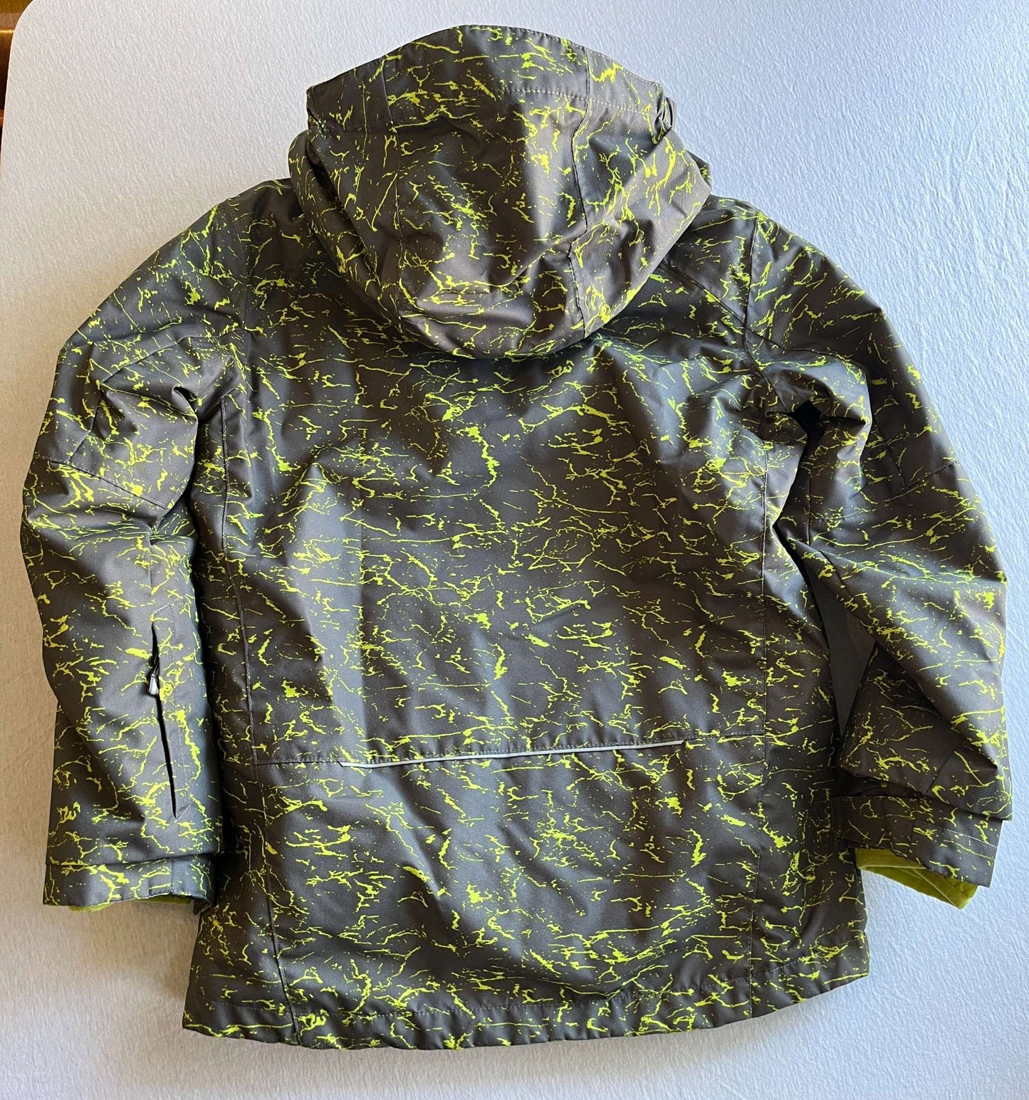 Columbia 3 in 1 Winter Jacket, Grey and Green, Boys size M (10/12), Kids 10 (medium)
