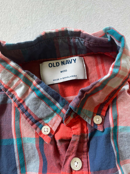 Old Navy Short Sleeve Button Up Short, Size M (8), Kids 8
