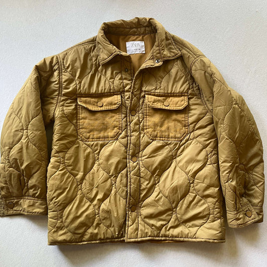 Zara Quilted Jacket, Size 9-10, Brown, Kids 10 (medium)