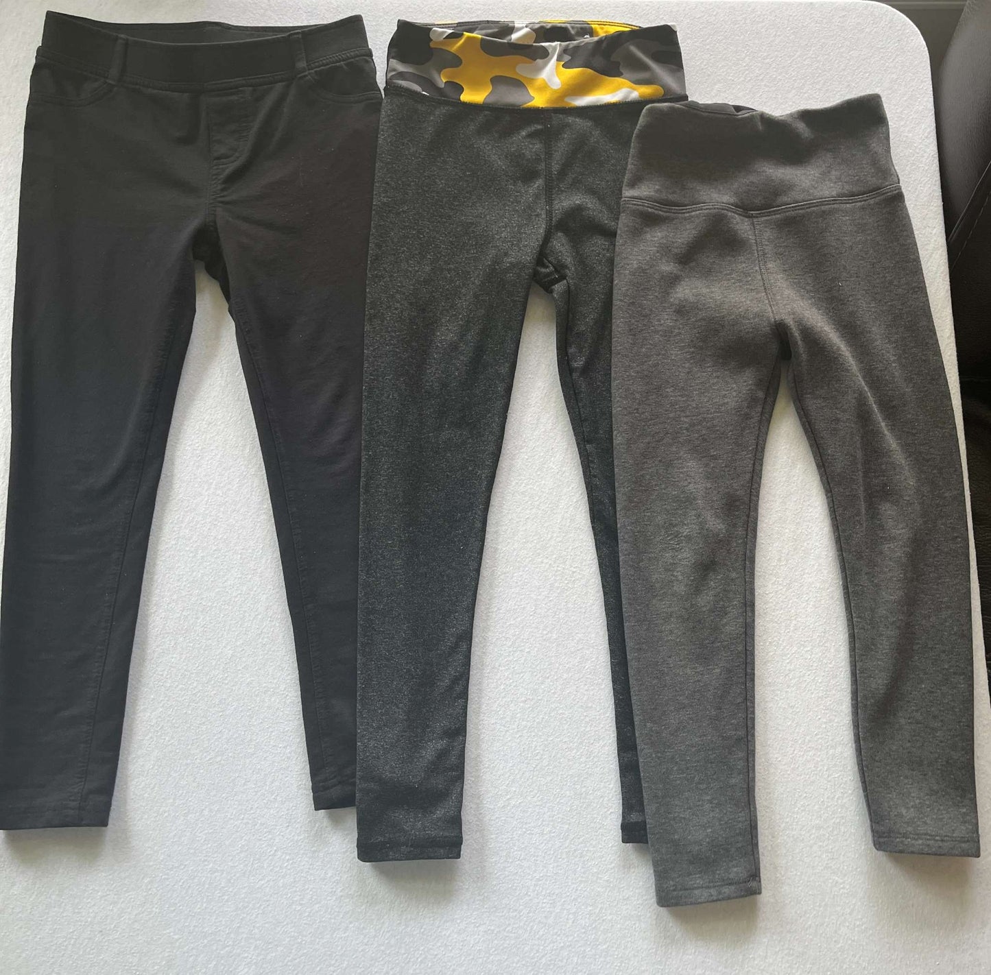 Three pair of girls leggings, Size 6, Kids 6/6X