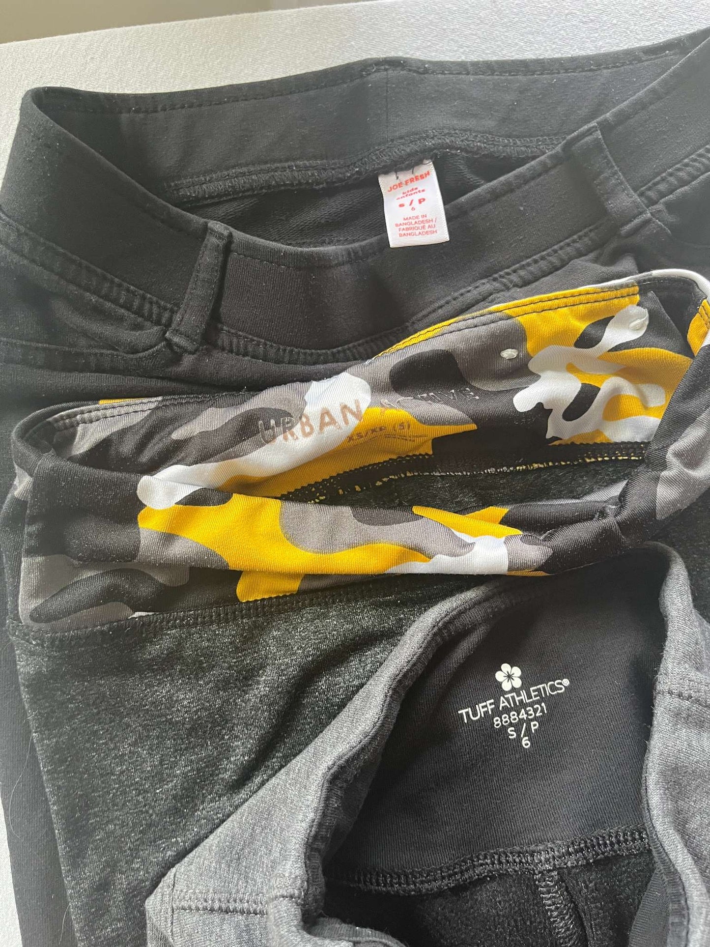 Three pair of girls leggings, Size 6, Kids 6/6X
