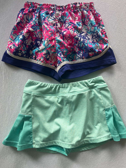 Two Pair of Girls Athletic Short, Size 7/8, Kids 7 & 8