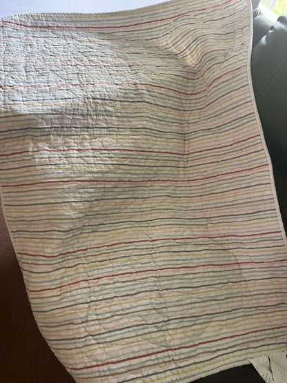 Pottery Barn Kids Animal Alphabet Crib Quilt, Size 36X50