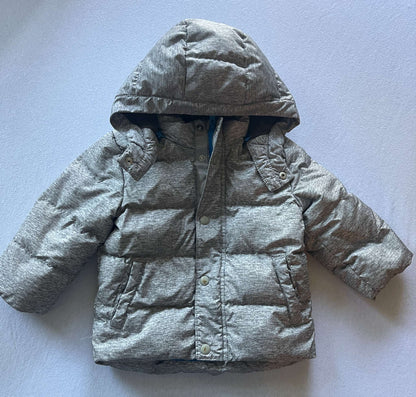 Gap Toddler Down Winter Coat, Grey, Size 18-24 months, Kids 24 Month (18-24M)