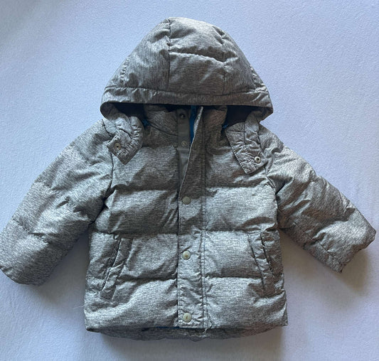 Gap Toddler Down Winter Coat, Grey, Size 18-24 months, Kids 24 Month (18-24M)