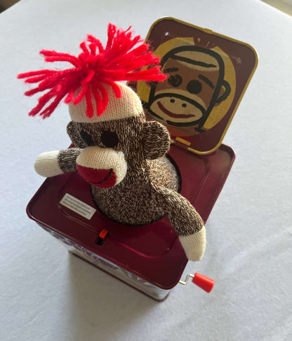 Schylling Sock Monkey Jack in the Box