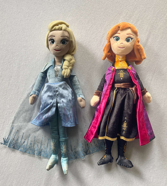 TY Elsa and Anna Soft Dolls