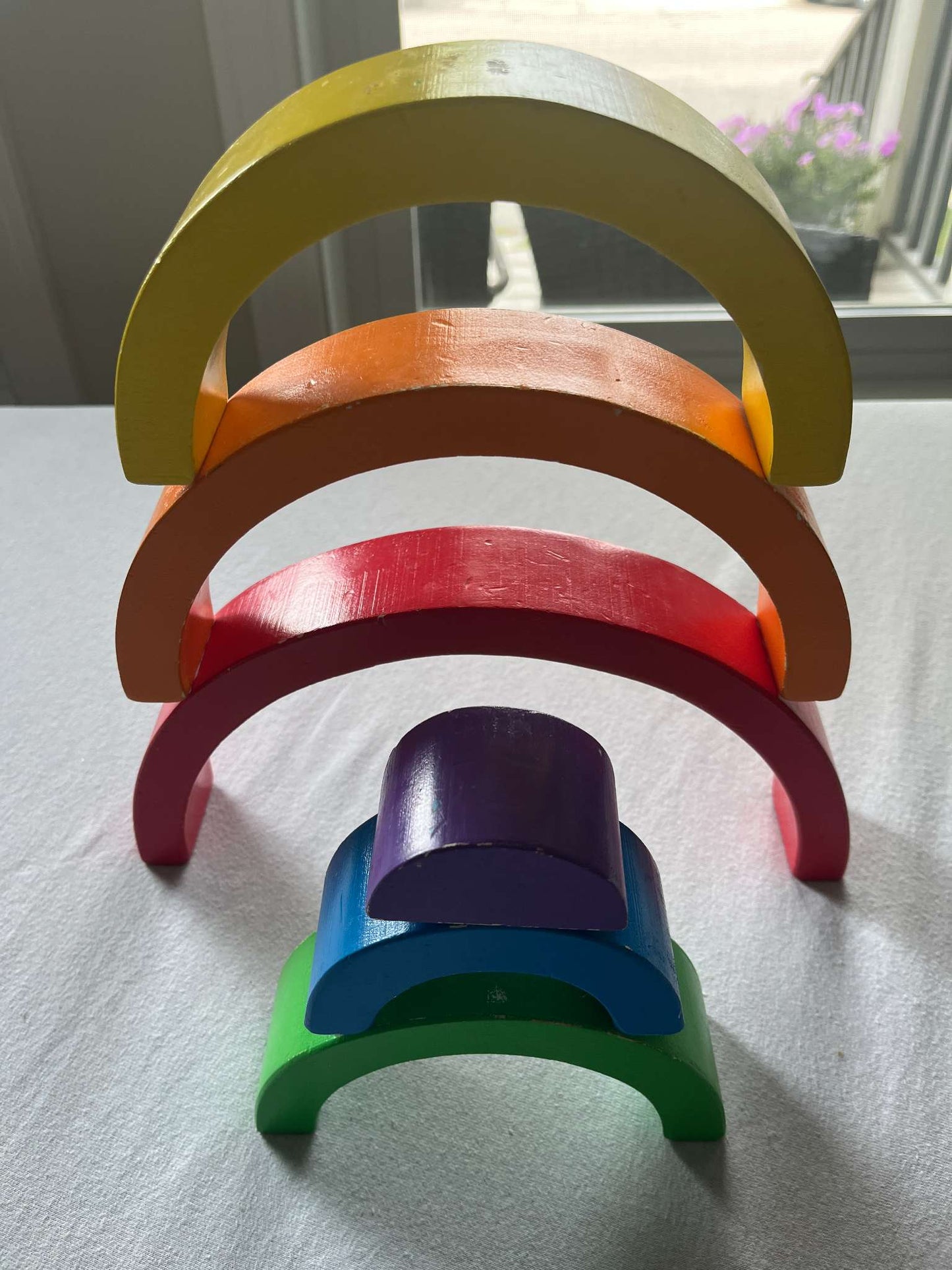 Wooden Stacking Rainbow, 6 pieces
