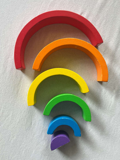 Wooden Stacking Rainbow, 6 pieces