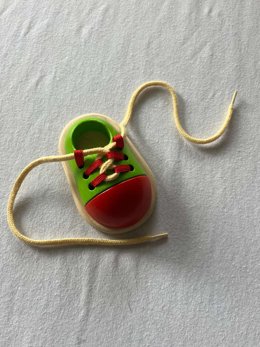 PLAN TOYS Tie-Up Shoe, MSRP $16.50