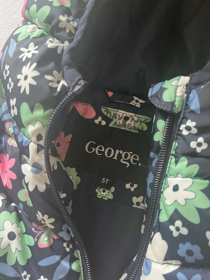 George Puffer Jacket, Floral, Size 5, Kids 5/5T (extra small)