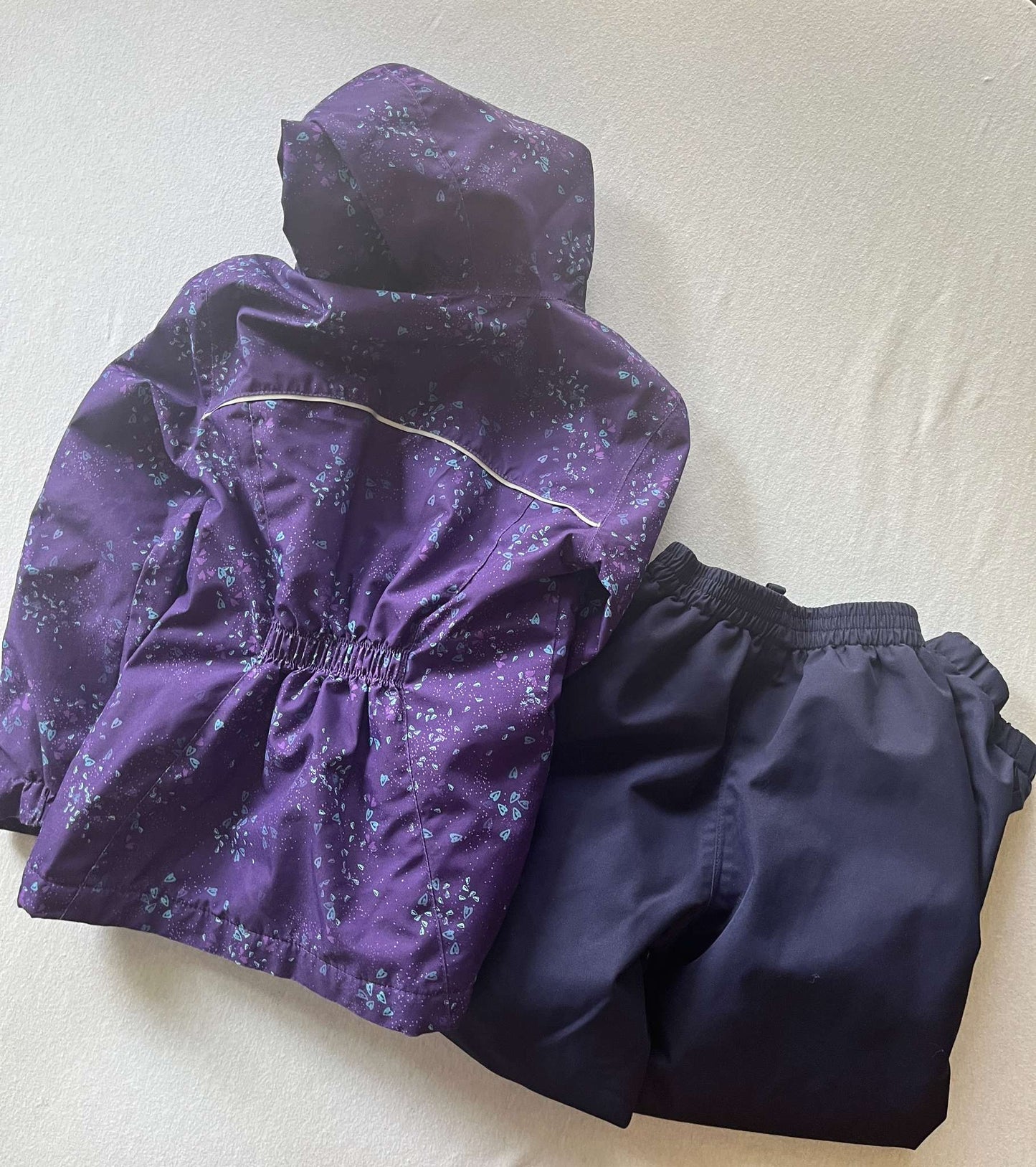 Paradox Rain Jacket and Pants, Size 6, Purple/Blue, Kids 6/6X (extra small)