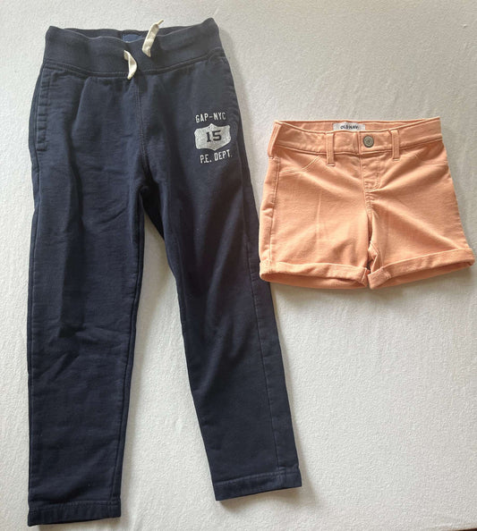 Girls Sweatpants' and Short Bundle, Size 6/7 (Gap & Old Navy), Kids 6/6X