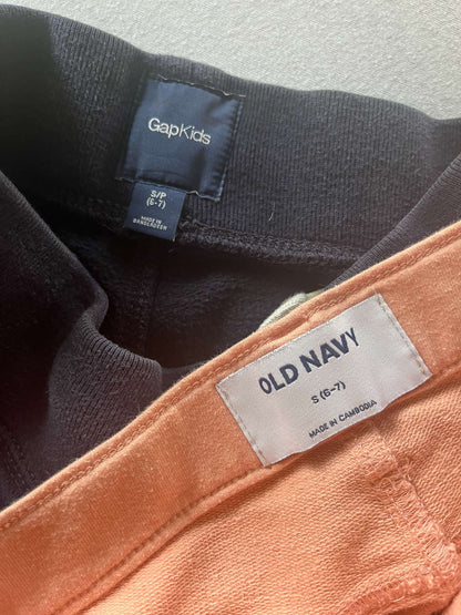 Girls Sweatpants' and Short Bundle, Size 6/7 (Gap & Old Navy), Kids 6/6X