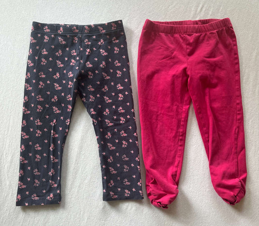 2 pair Cropped Leggings Bundle, Size 6, Gap & George, Kids 6/6X