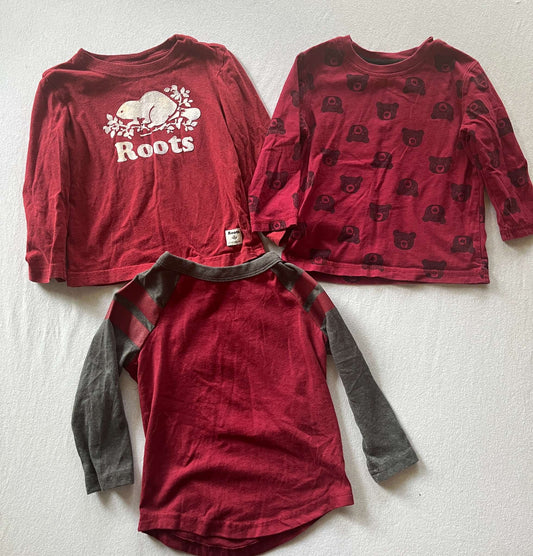 Maroon Boys Long Sleeve T-Shirt Bundle, Size 2T, Kids 2T