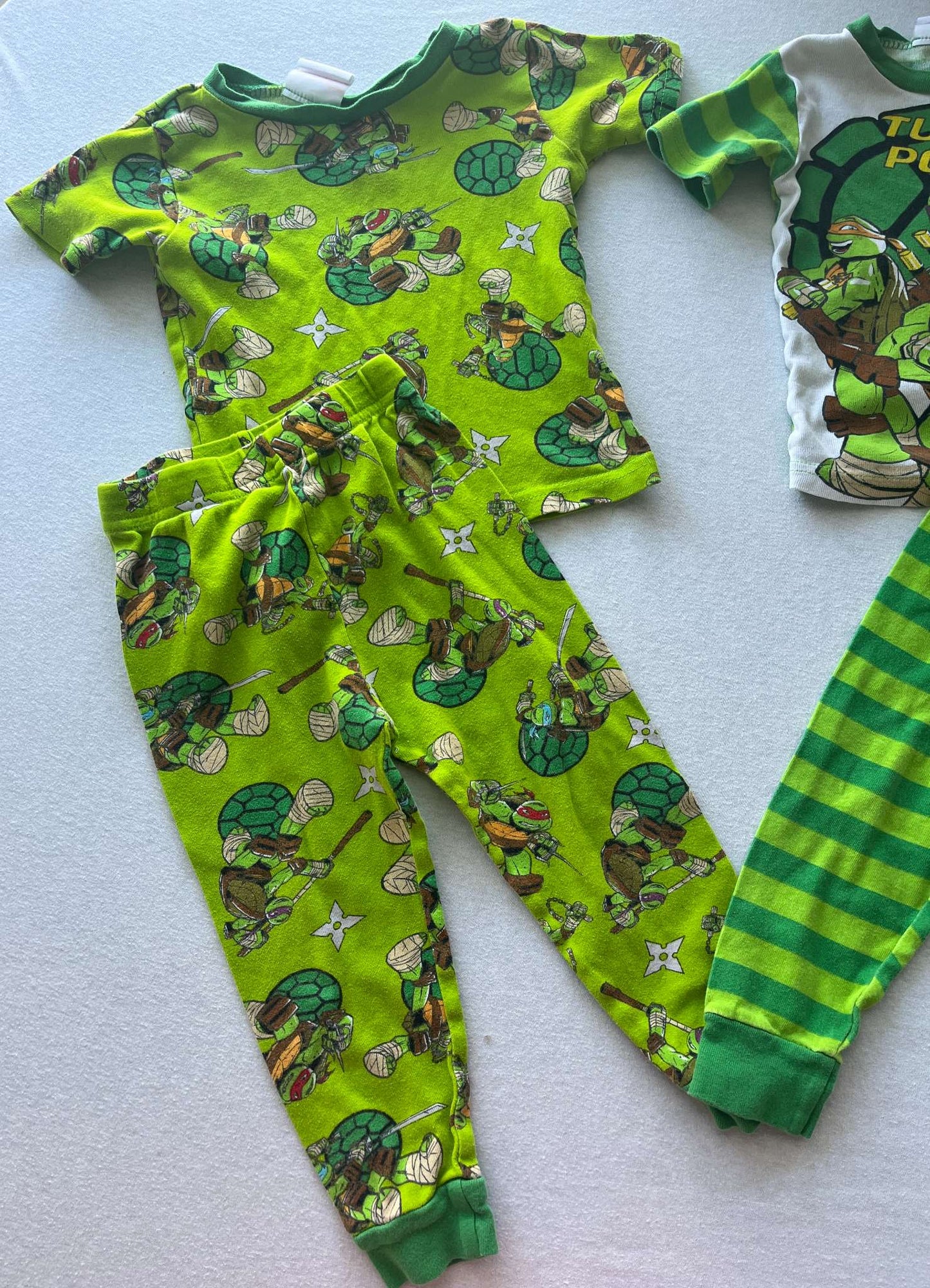 3 pair of Teenage Mutant Ninja Turtles Pajamas, fits like size 3, Kids 3T