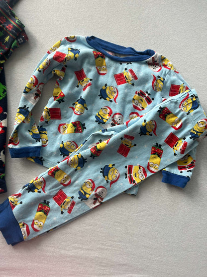 Christmas Pajamas, 2 Sets & Fleece Bottoms, Size3, Kids 3T