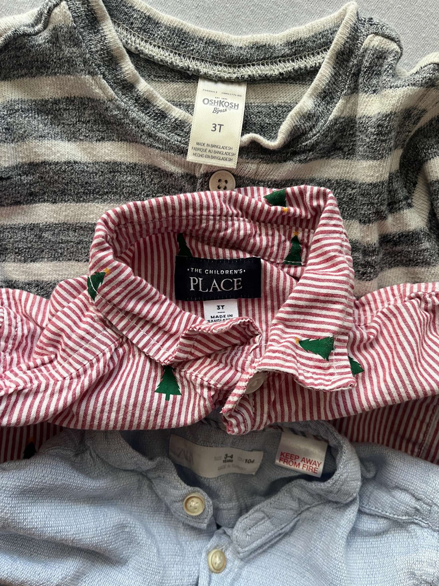 Boys Button Shirts Bundle (3), size 3, Kids 3T