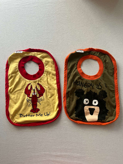 2 Lazy One Bibs, Retails for $11.00 each