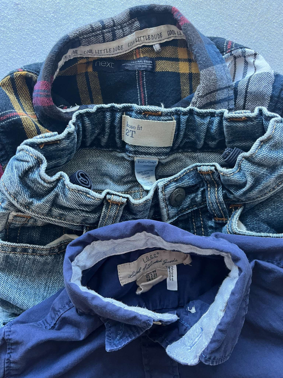 Boys Bundle, Gap Jeans and 2 Button Down Shirts, Size 2T, Kids 2T
