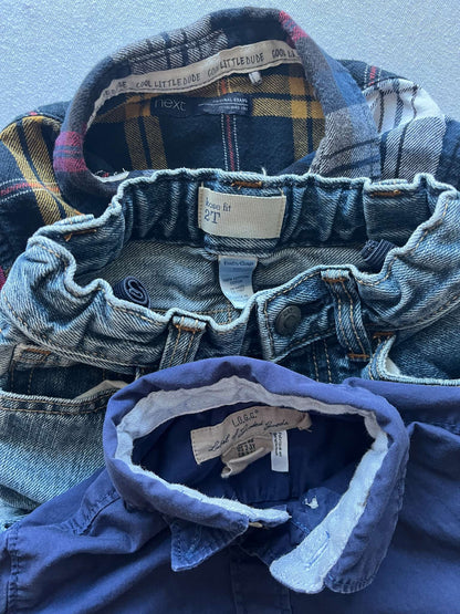 Boys Bundle, Gap Jeans and 2 Button Down Shirts, Size 2T, Kids 2T