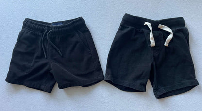 2 pair of black shorts, Size 2T, Kids 2T