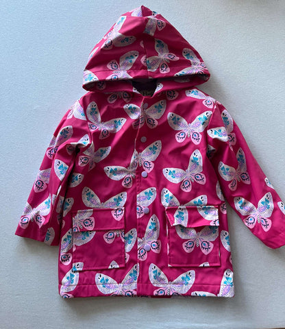 Hatley Waterproof Raincoat, Butterflies, Size 4, Kids 4/4T