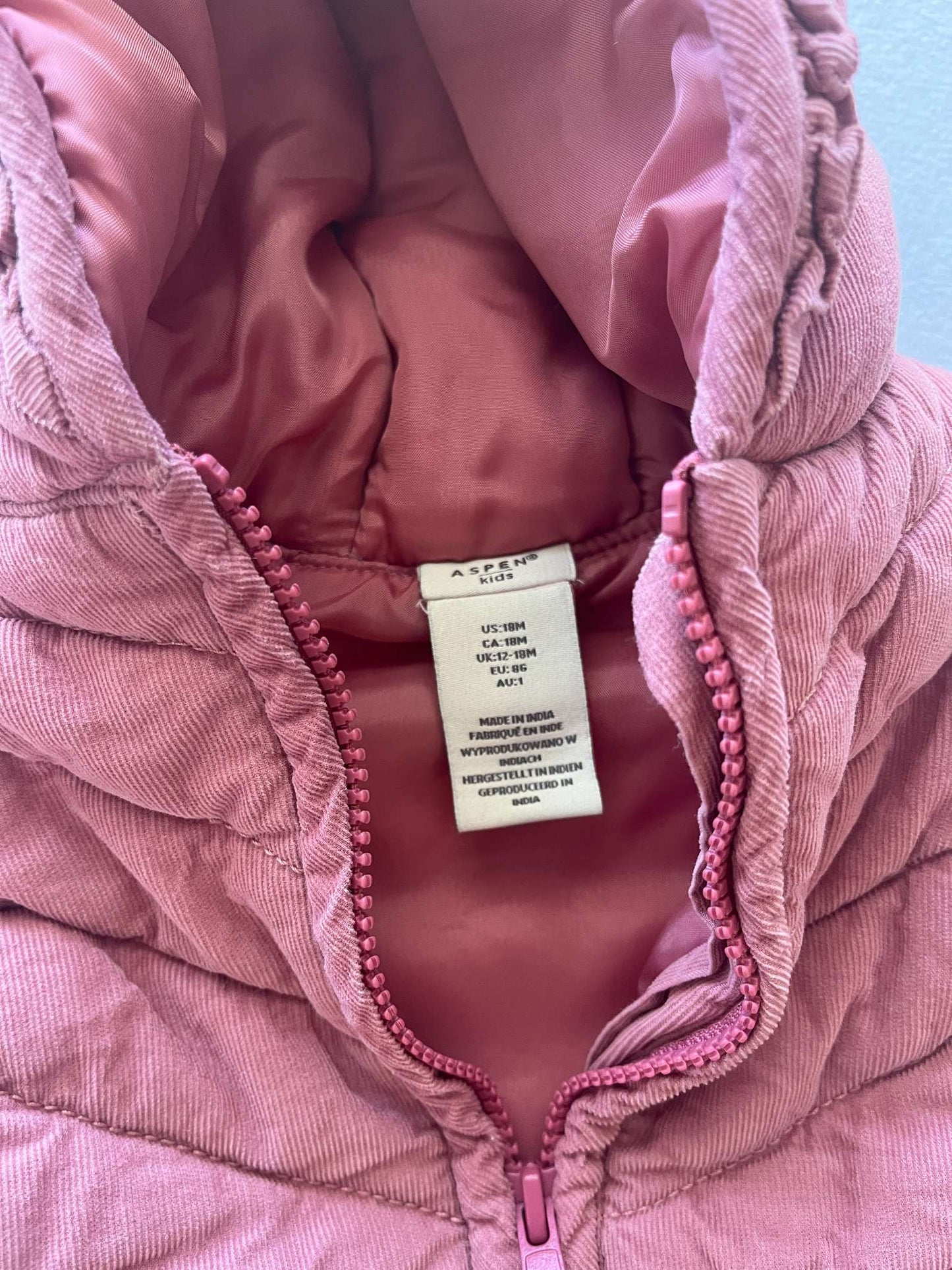 Aspen Kids Pink Vest, size 18 months, Kids 18 Month (12-18M)
