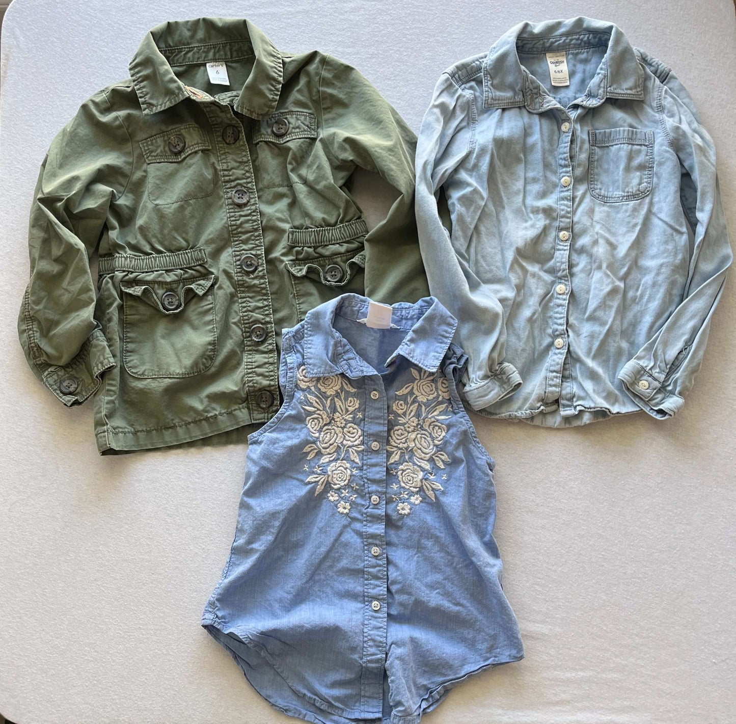 Girl's Collared Shirt Bundle, Size 6, Kids 6/6X