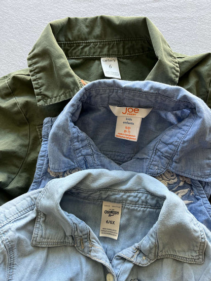 Girl's Collared Shirt Bundle, Size 6, Kids 6/6X