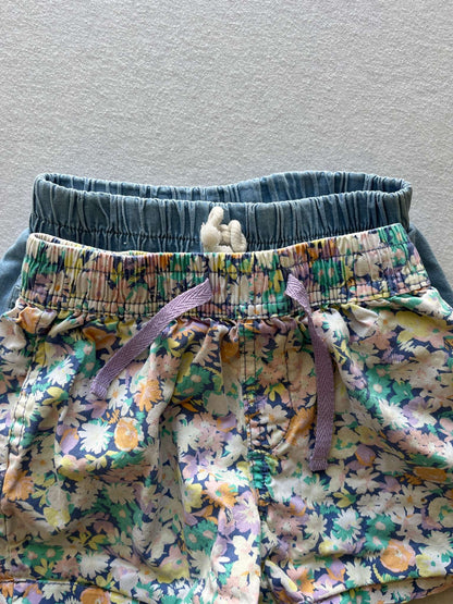 Girls Shorts, 2 pair, Size 3-5, Kids 4/4T