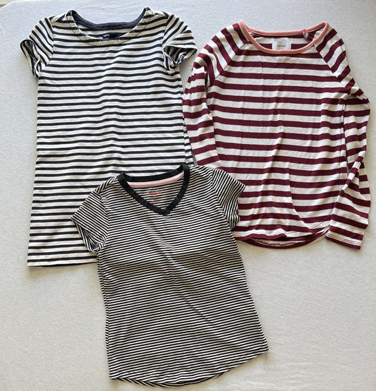 Girls Size 6/7 Striped Top Bundle, Kids 6/6X