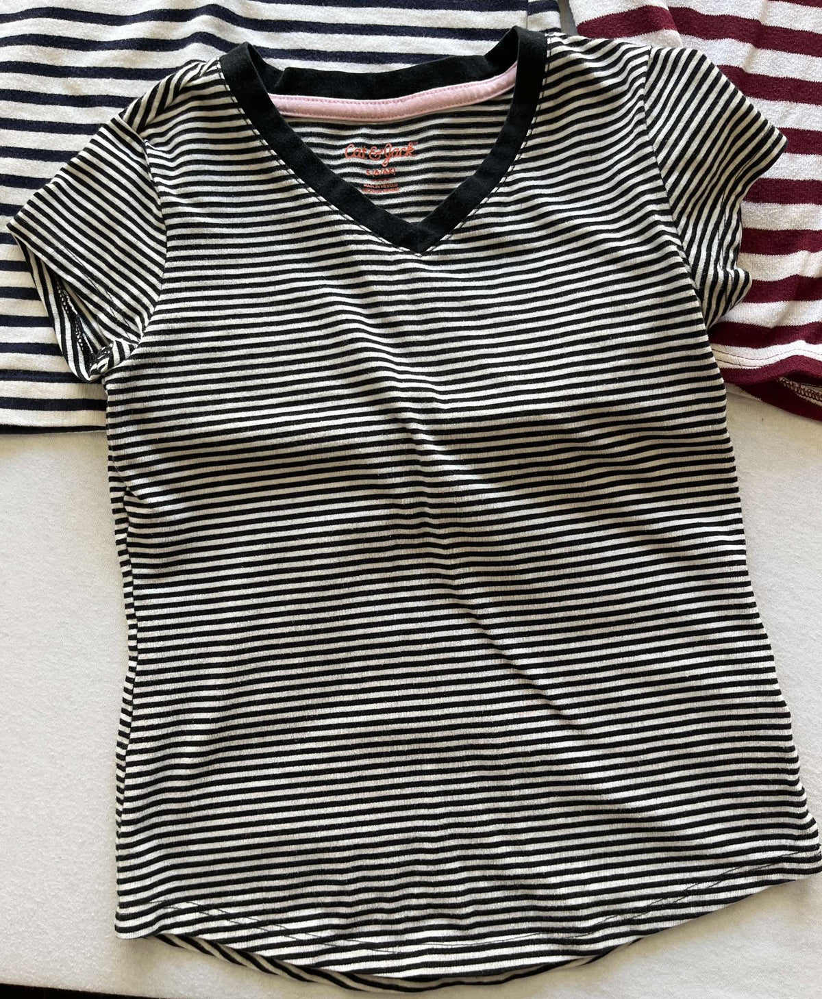 Girls Size 6/7 Striped Top Bundle, Kids 6/6X