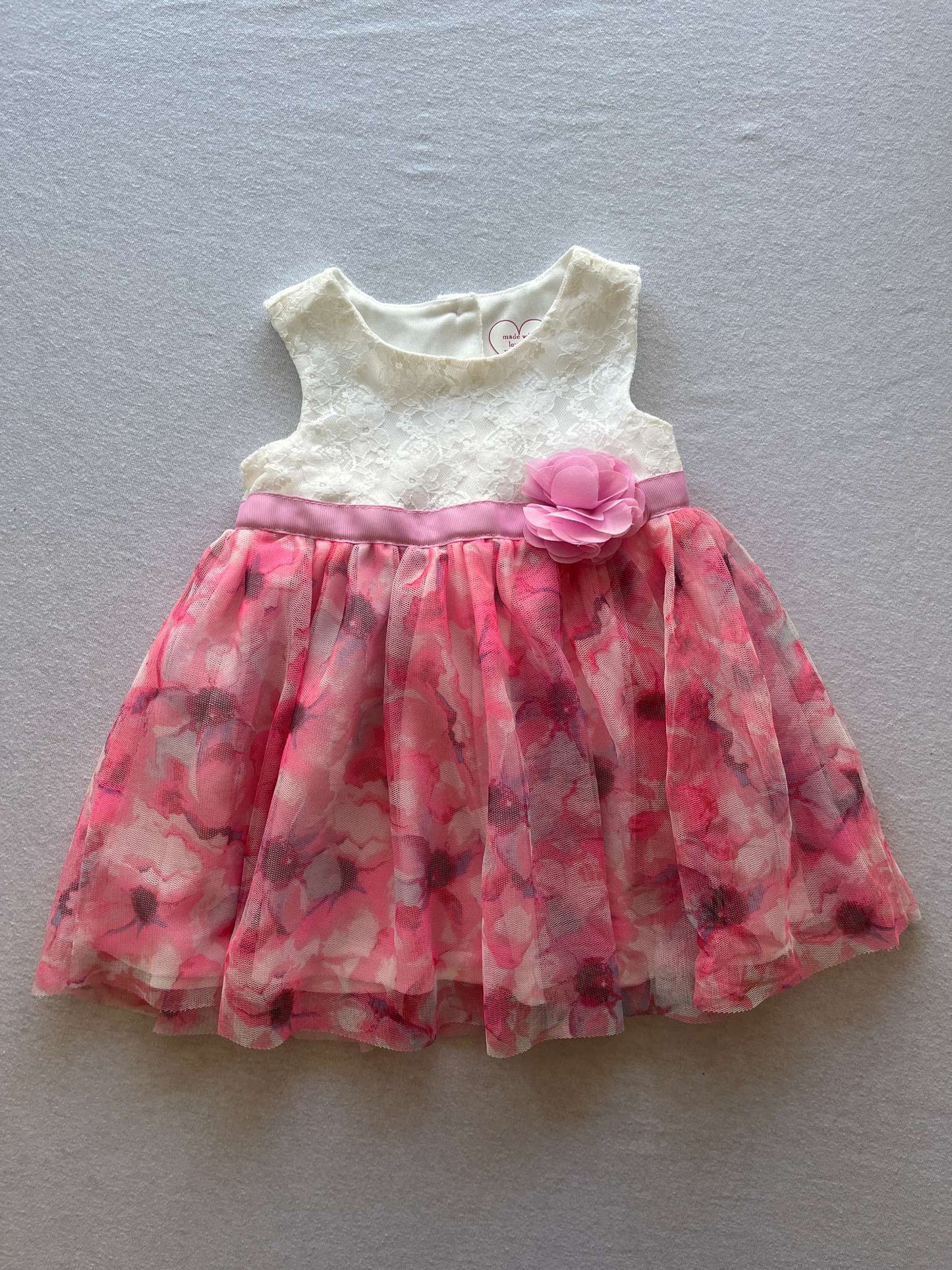 The Place Adorable Lace & Floral Dress, Size 9-12 months, Kids 12 Month (9-12M)