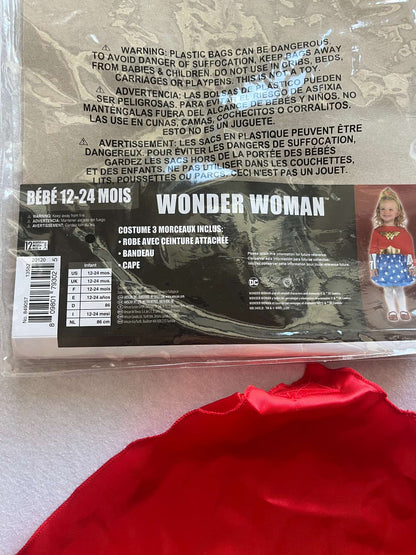 Wonder Woman Costume, 12-24 month, Kids 18 Month (12-18M)