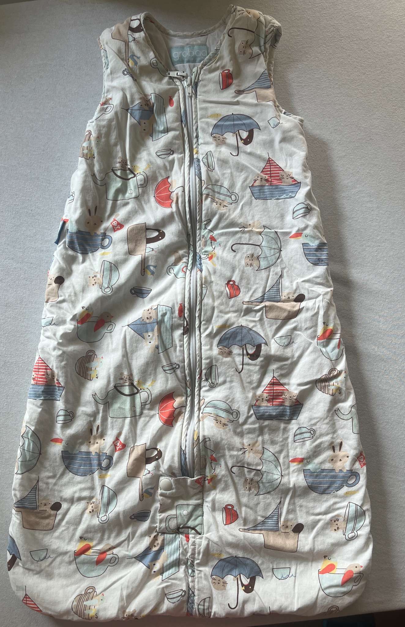 GroBag Sleep Sack, 6-18 month. 2.5TOG, Animal Fun Print, 6-12 Months (Medium)
