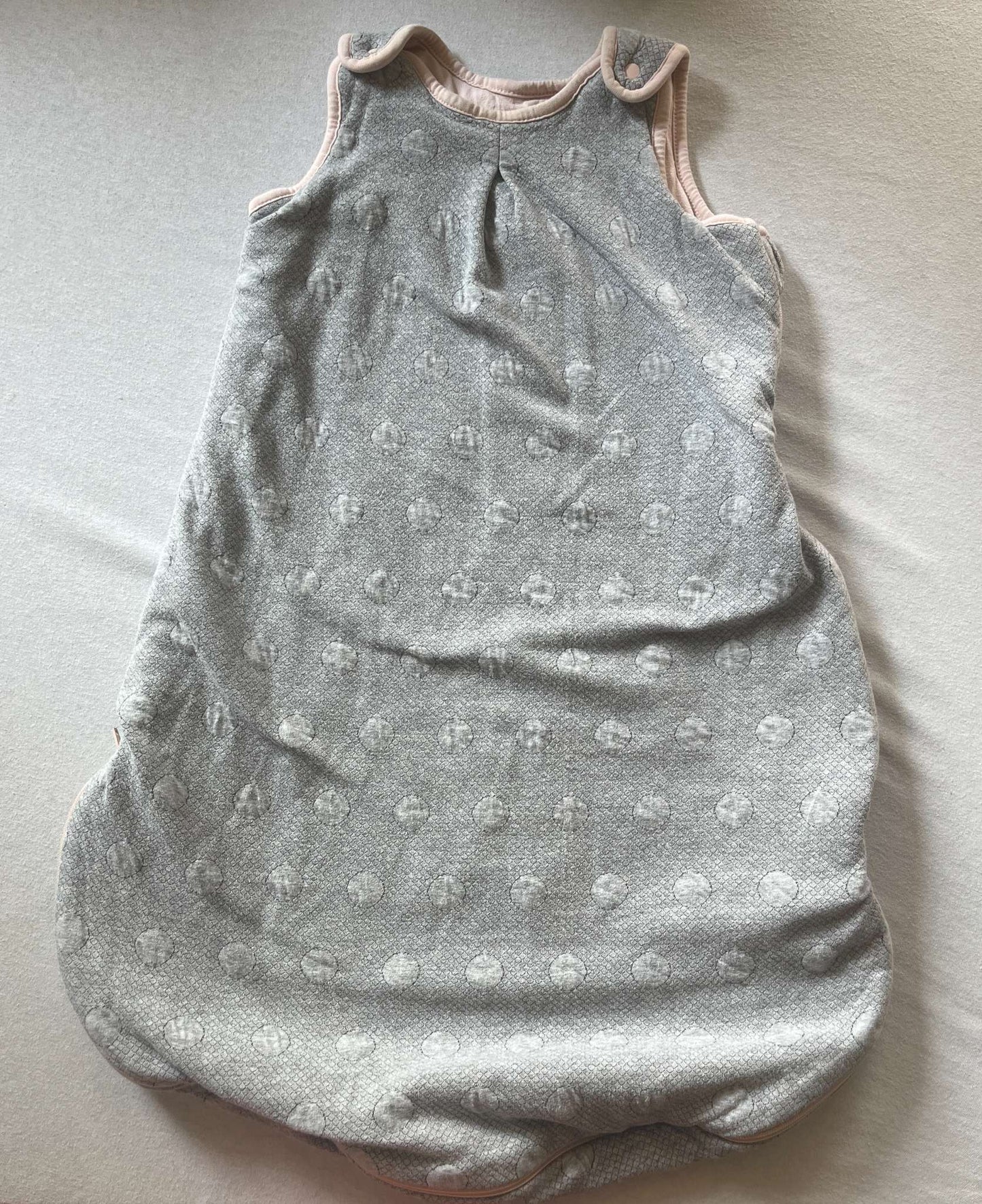 Piper and Posie Grey and Pink Sleep Sack, 18-36 months, 18-24 Months (Extra Large)