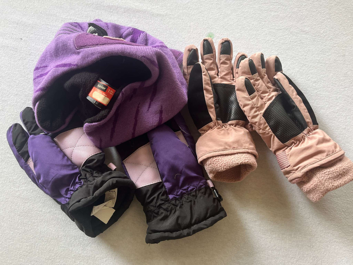 Girls Purple Winter Accessory Bundle, Ages 5-7 IMO