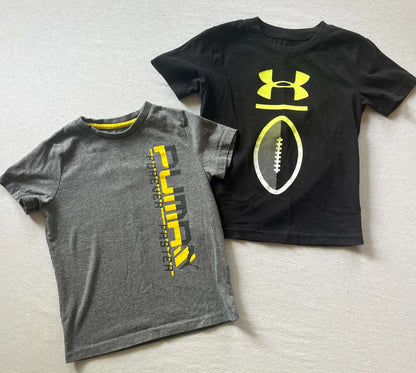 4T Boys Athletic T-Shirt Bundle, Under Armor and Puma, Kids 4/4T